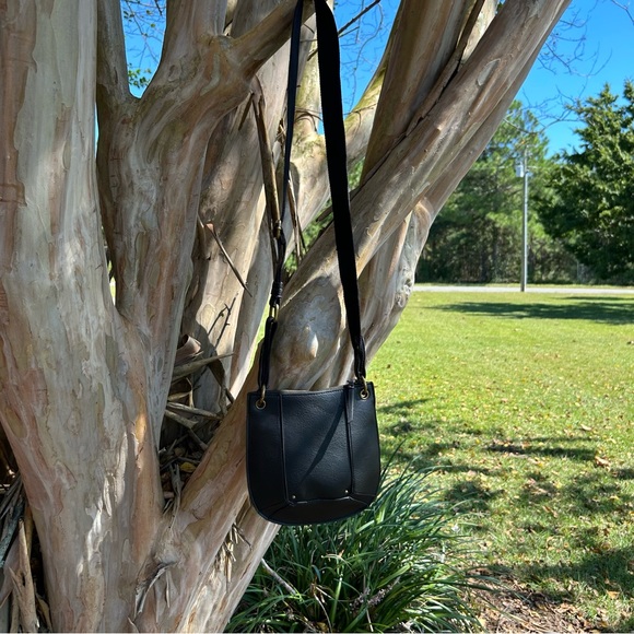 Black Crossbody with Brass Hardware LIKE NEW!! - Picture 5 of 12